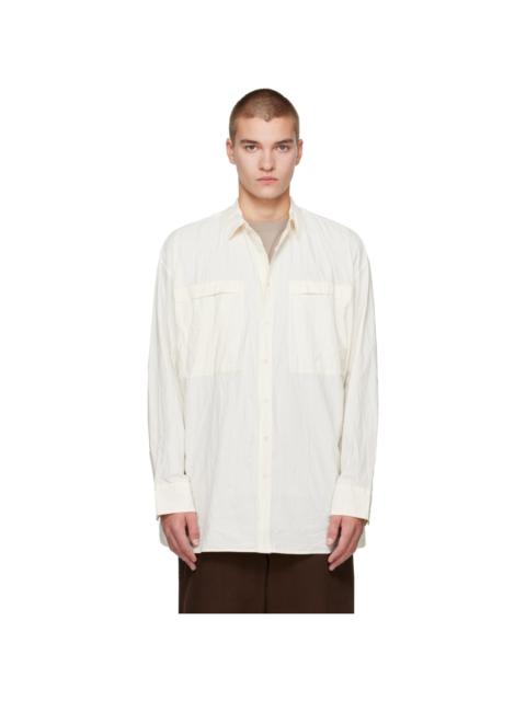 CASEY/CASEY Off-White Unfinished Hamnet Pocket Shirt