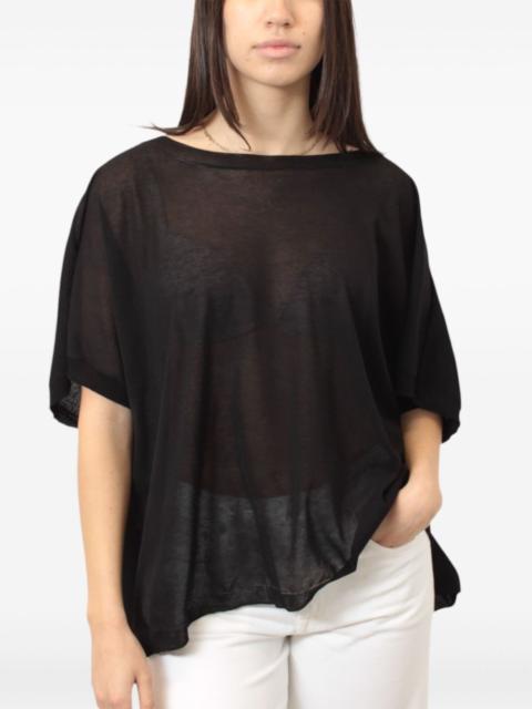 MEIMEIJ round-neck sheer blouse