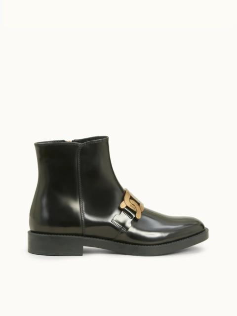 Tod's KATE ANKLE BOOTS IN LEATHER - BLACK