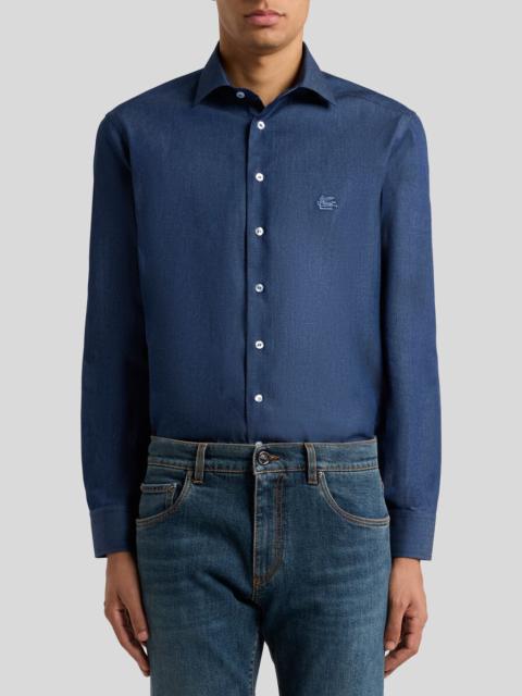 Etro CHAMBRAY SHIRT WITH ETRO LOGO