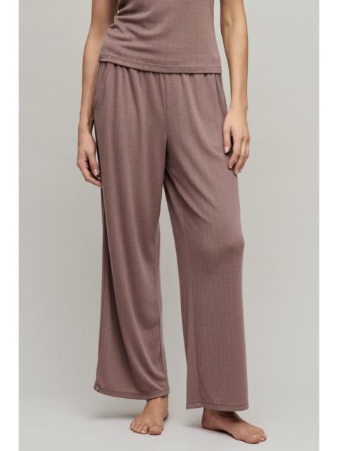 Barefoot Dreams Pointelle Rib Pant with Scallop Trim