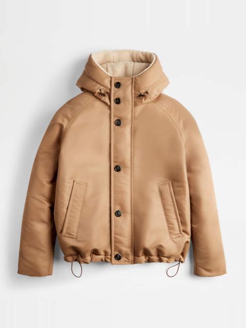 Tod's HOODED DOWN JACKET - BEIGE