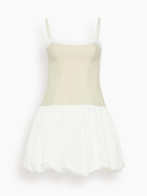 SIMKHAI Fifi Sleeveless Bubble Mini Dress in Sand Multi