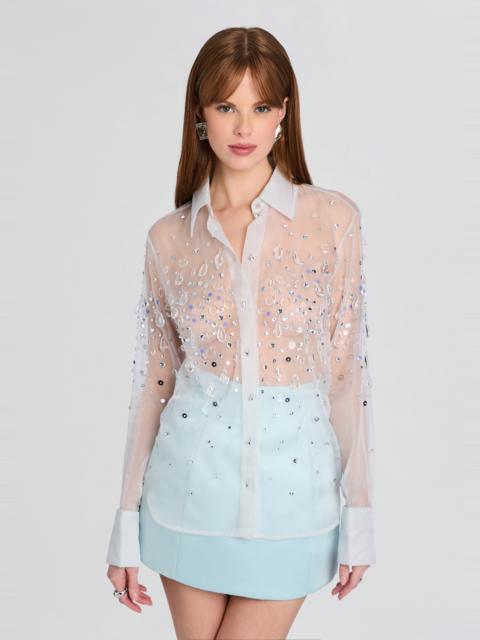 RETROFÊTE EUGENIA EMBELLISHED BLOUSE
