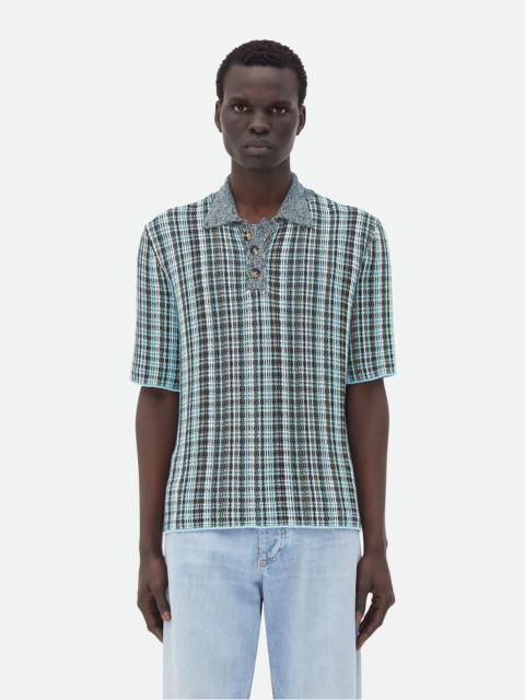 Cotton Viscose Check Polo