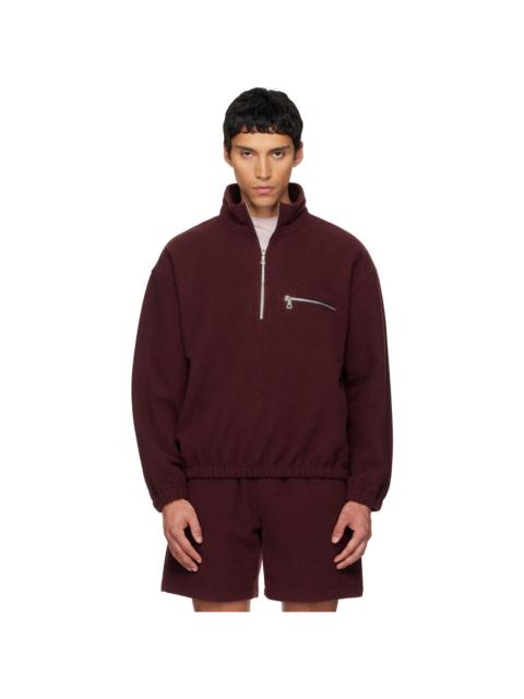 RIER SSENSE Exclusive Burgundy Fleece Jacket