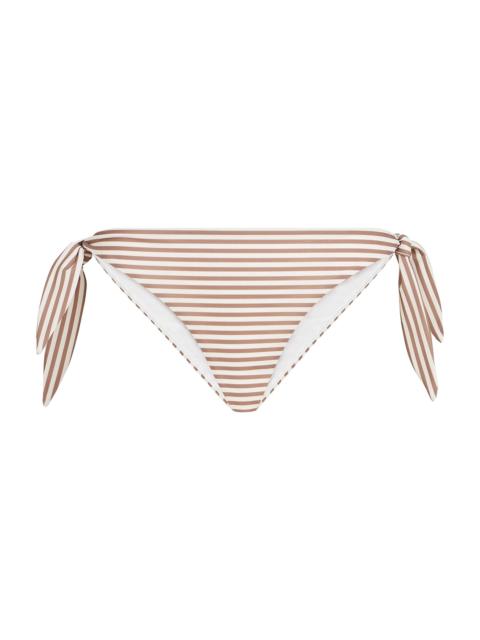 Brunello Cucinelli Women's Striped Techno Jersey Bikini Bottoms - Beige