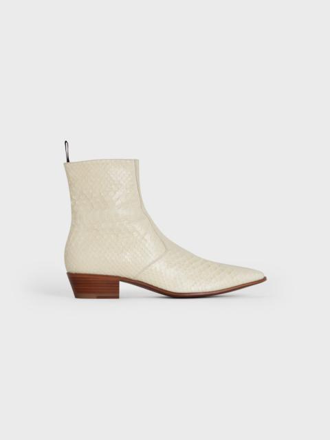 CELINE CELINE JACNO ZIPPED BOOT IN SHINY PYTHON