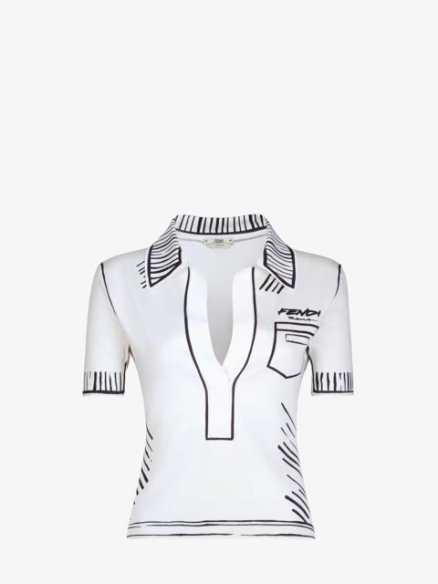 FENDI Fendi Roma Joshua Vides viscose polo shirt