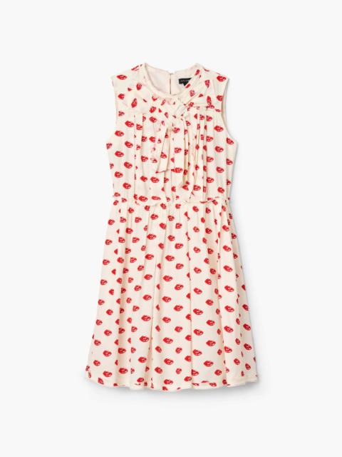 Marc Jacobs LIPS PLEATED MIDI DRESS