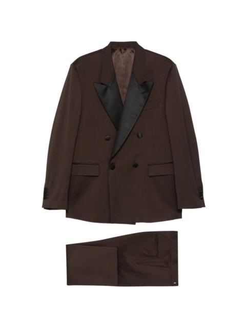 double-breasted peaked-lapel suit