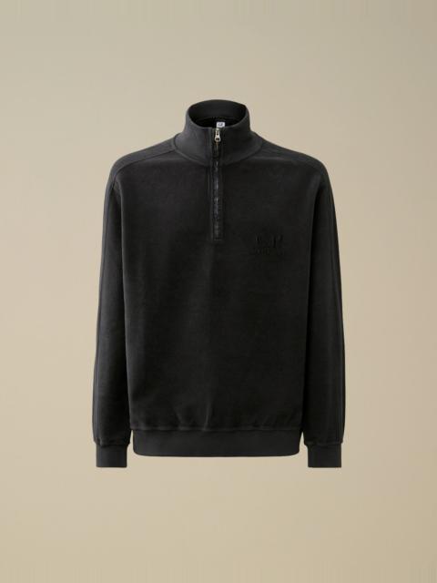 Tシャツ・カットソー C.P. Company SWEATSHIRTS POLO COLLAR IN LIGHT FLEECE C.P. Company Sweatshirts Polo Collar In Light Fleece - Black