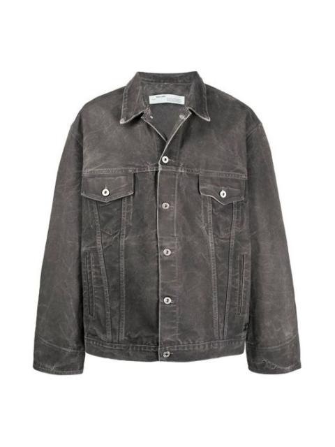 Off-White Men's Off-White SS21 Denim Jacket Ordinary Version Gray OMYE051S20E550251002