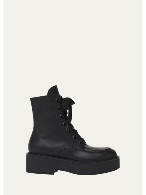 Gianvito Rossi Leather Combat Boots