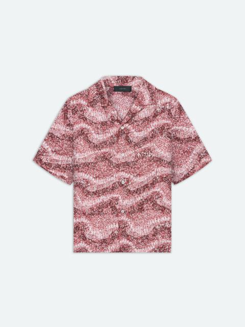 AMIRI WAVY EMBELLISHED BOWLING SHIRT