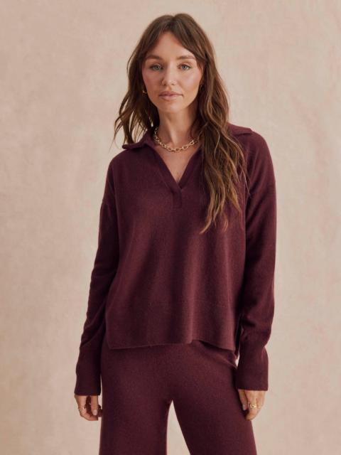 Splendid Tori Cashmere Polo Sweater