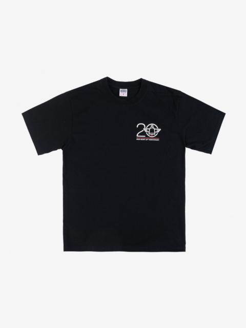 Iron Heart 7.5oz Printed "20th Anniversary" Loopwheel Crew Neck T-Shirt - Black
