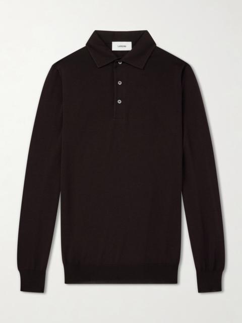 LARDINI Virgin Wool Polo Sweater