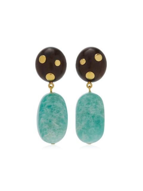 Nopales Gold-Plated Amazonite Earrings multi