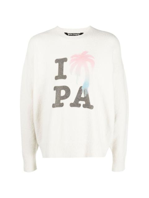 Palm Angels I Love PA knitted jumper