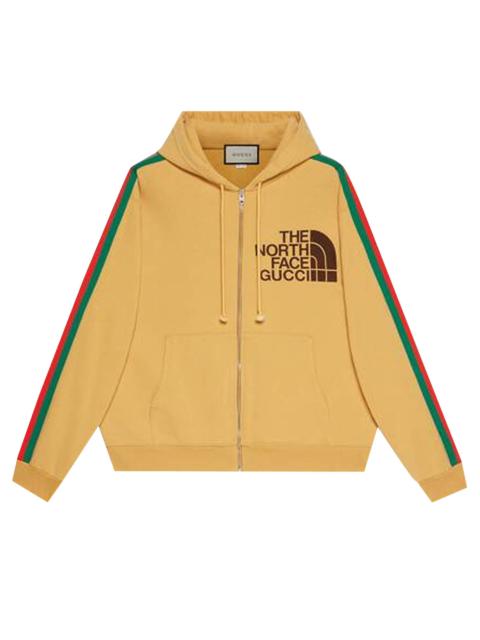 The North Face x Gucci Web Print Cotton Sweatshirt 'Yellow'