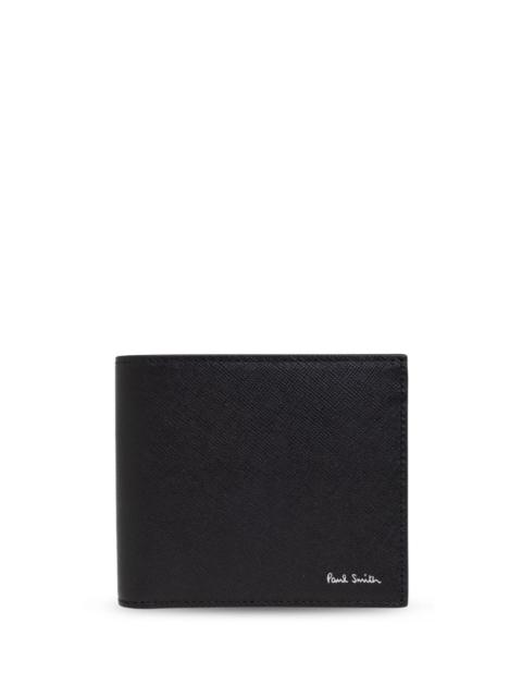 Logo leather wallet