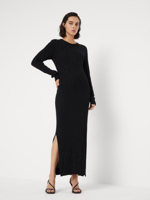 Brunello Cucinelli Cotton dazzling cables knit dress