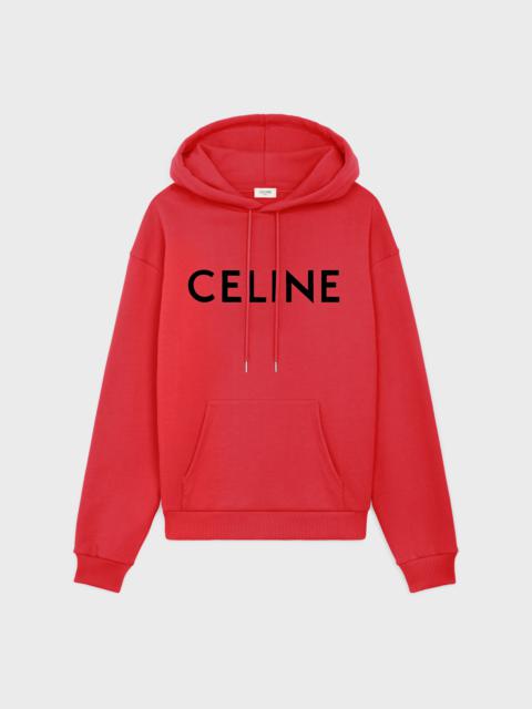 CELINE LOOSE CELINE HOODIE IN COTTON FLEECE