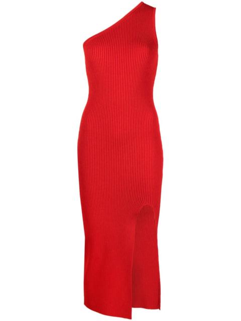 MICHAEL KORS COLLECTION asymmetric one-shoulder knitted dress