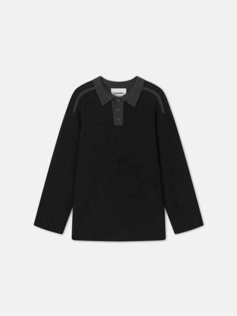 Nanushka Double-Faced Terry Polo Sweater