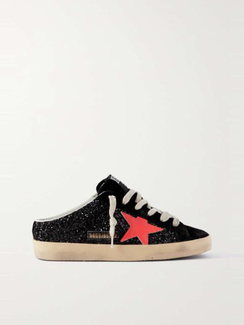 Superstar Sabot distressed leather slip-on sneakers