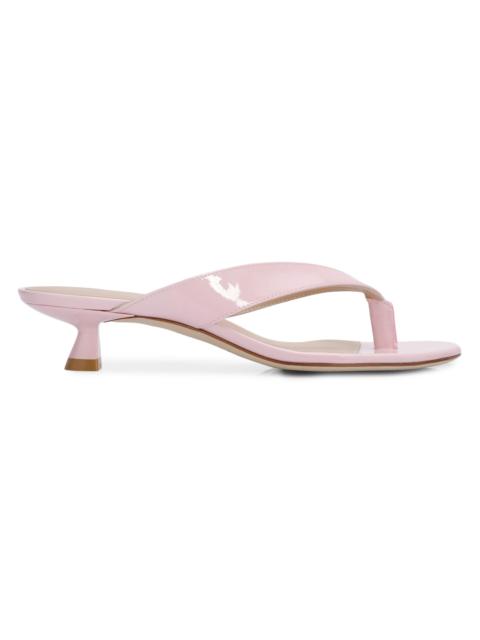 Stuart Weitzman Women's Rio Sleek 35MM Kitten-Heel Sandals - Soft Rose
