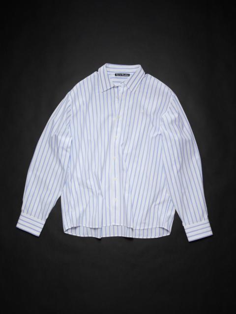 Acne Studios Stripe button-up shirt - White/dusty blue