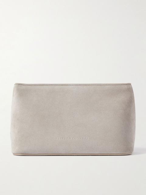 Brunello Cucinelli Suede pouch Beige