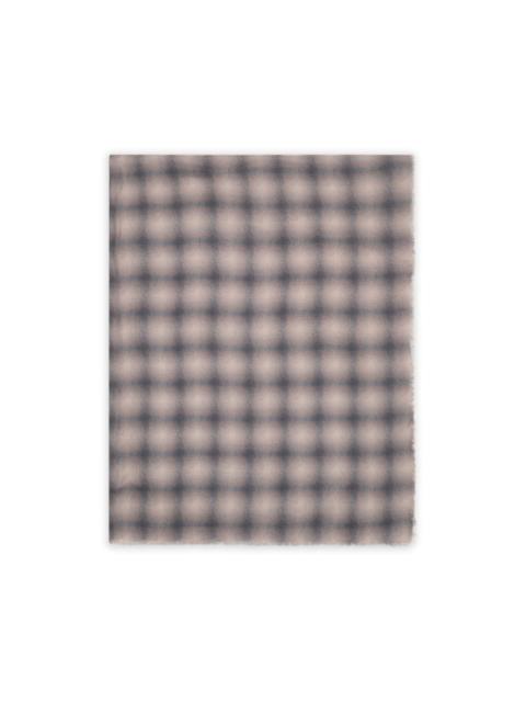 GIORGIO ARMANI fringed gradient-check scarf