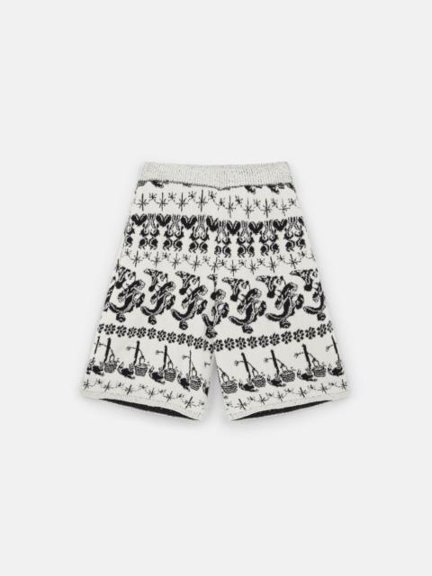 Stella McCartney Fantasia Fair Isle Jacquard Knit Shorts