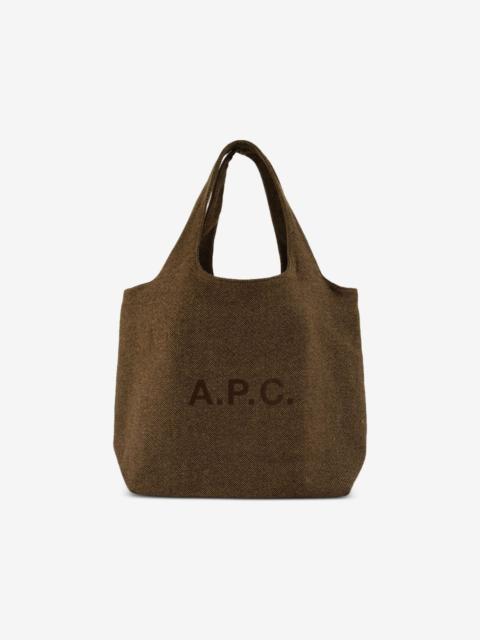 A.P.C. Ninon logo-print wool tote bag