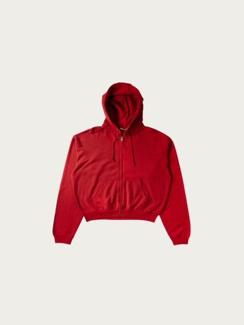AURALEE High Twist Light Sweat Zip Parka - Red