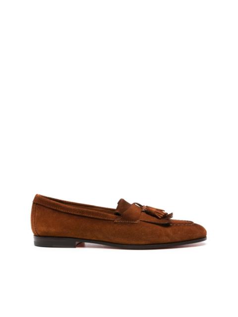 tassel-detail suede loafers