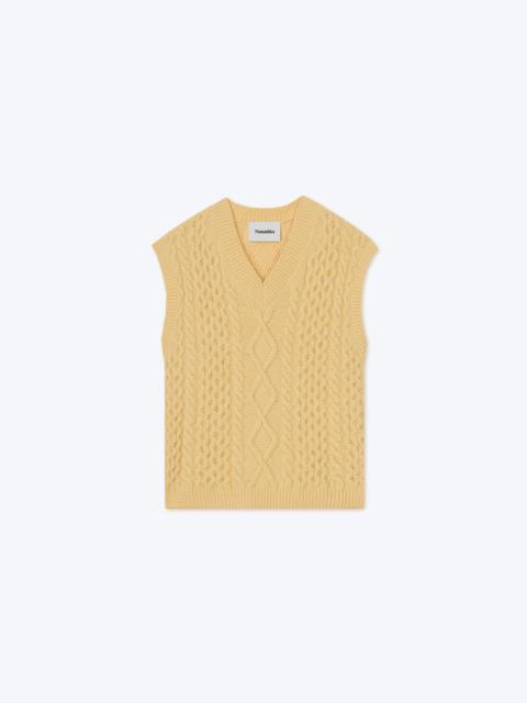 Nanushka DOAN - Cable knit vest - Pale yellow