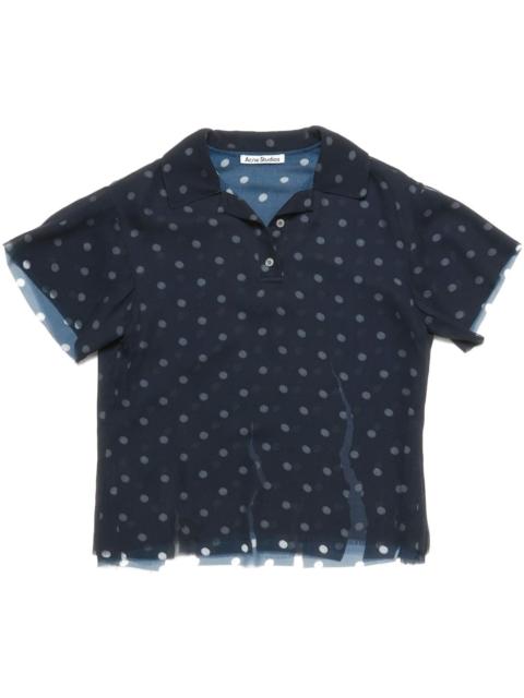 Acne Studios polka dot-print polo shirt