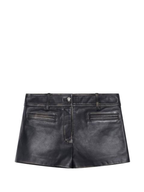 STAND STUDIO Odessa button leather shorts