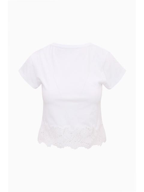 LoveShackFancy Avelina Cotton Lace Tee