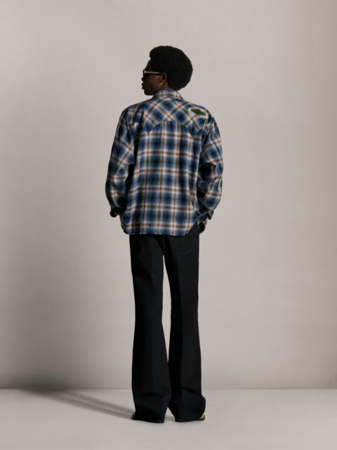 AMIRI OVERSIZED REPAIRED WESTERN FLANNEL
