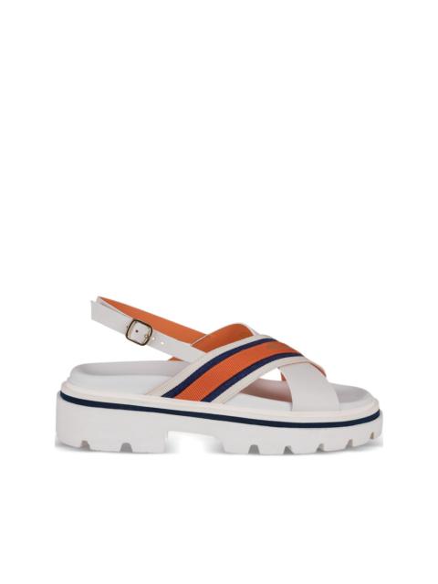 Santoni criss-cross strap sandals