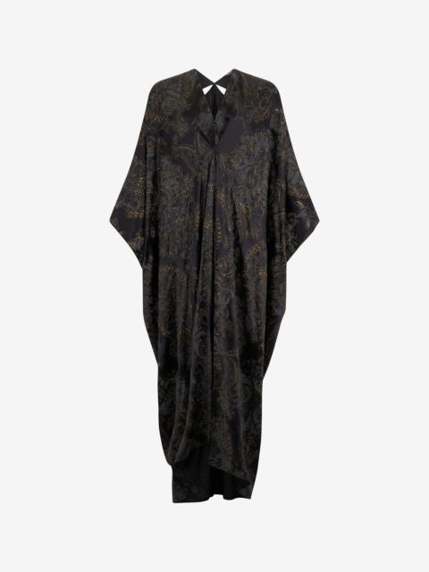 Roberto Cavalli Ornamental Black silk kaftan