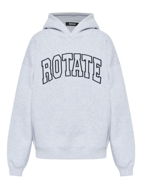 ROTATE logo-print hoodie