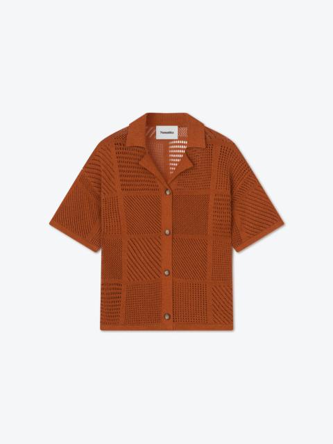 Nanushka TALISSA - Knitted shirt - Rust