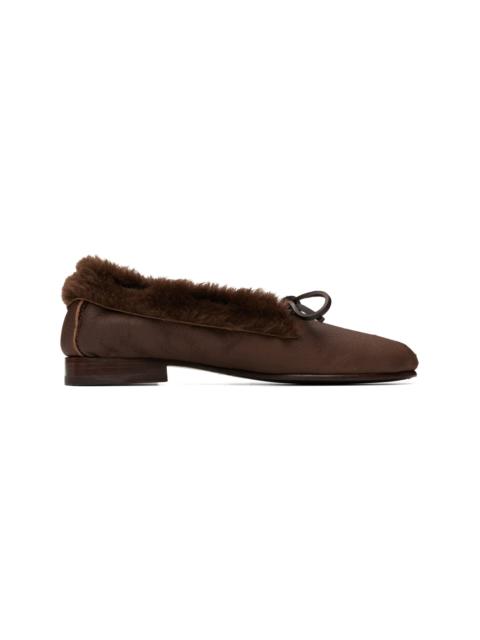 HEREU Brown Tilla Shearling Loafers