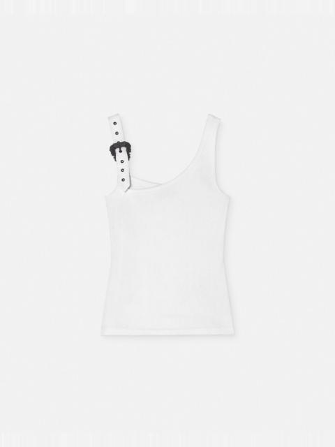 VERSACE JEANS COUTURE Baroque Buckle Ribbed Tank Top